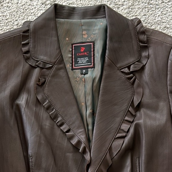 Buttery Soft Brown Leather Jacket - Picture 3 of 8
